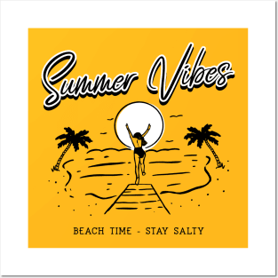 Beach time. Stay salty. An ocean breeze puts a mind at ease. Posters and Art